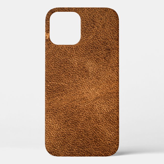 Funda De Case-Mate Para iPhone Cuero marrón antiguo (Reverso )
