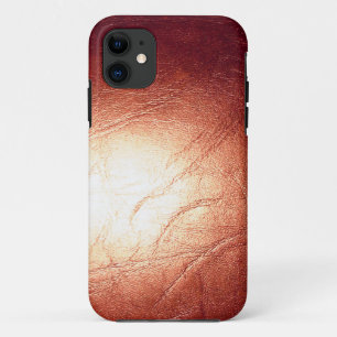 Funda Para iPhone 11 Cuero metálico de bronce