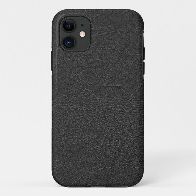 Funda De Case-Mate Para iPhone Cuero negro (Reverso)