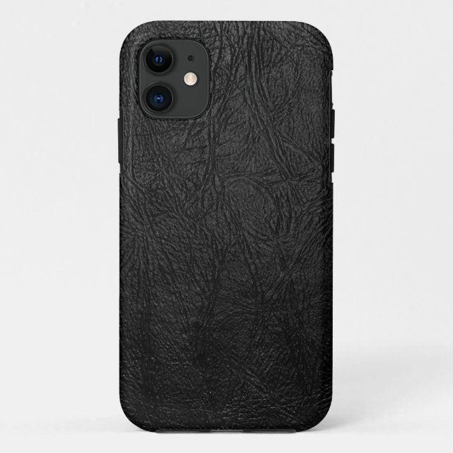 Funda De Case-Mate Para iPhone Cuero negro de Digitaces (Reverso)