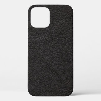 Funda Para iPhone 12 Cuero negro elegante con iPhon Funda-mate de textu