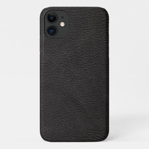 Funda Para iPhone 11 Cuero negro elegante con textura