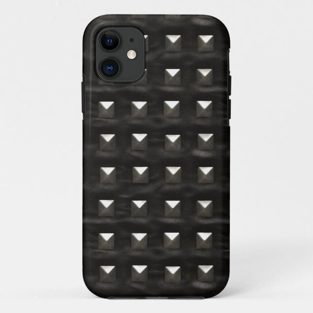Funda De Case-Mate Para iPhone Cuero negro retorcido (Reverso)