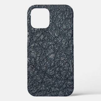 Funda Para iPhone 12 Cuero negro texturado de vintage