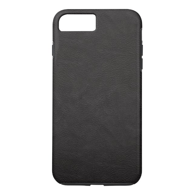 Funda De Case-Mate Para iPhone Cuero negro texturizado (Reverso)