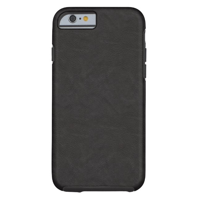 Funda De Case-Mate Para iPhone Cuero negro texturizado 2 (Reverso)