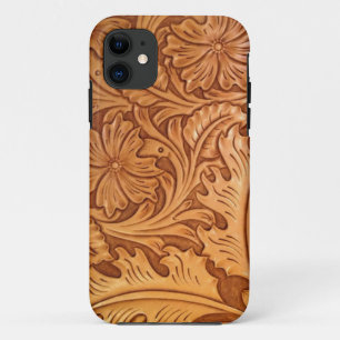 Funda Para iPhone 11 Cuero occidental del país del estilo rústico del