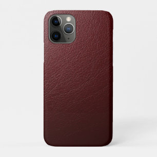 Funda Para iPhone 11 Pro Cuero Oscuro Texturizado Rojo