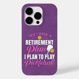 Funda Para iPhone 14 Pro De Case-Mate Cuero púrpura Funny Pickleball