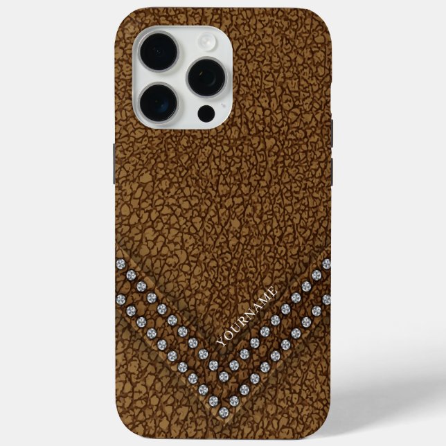 Funda De Case-Mate Para iPhone Cuero sintético con cristales de imitación (Reverso )