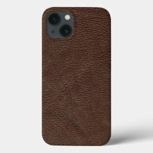 Funda Para iPhone 13 Cuero texturizado marrón