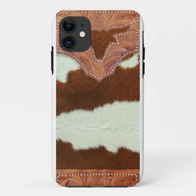 Para iPhone 13 Pro Max Estuche de cuero de piel de vaca con capa superior de