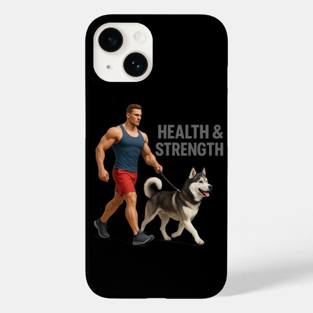 Funda De Case-Mate Para iPhone Cuerpo fuerte, mente fuerte: El poder del movimien (Reverso )