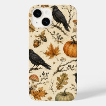 Cuervo de calabaza de otoño oscuro del bosque