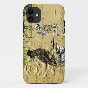 Funda Para iPhone 11 Cuervo y esqueleto