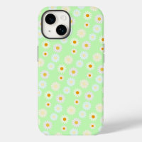 Cuidada acuarela colorido Daisy Pattern Green
