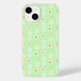 Funda Para iPhone 14 De Case-Mate Cuidada acuarela colorido Daisy Pattern Green