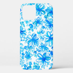Funda Para iPhone 12 Cuidada coloración de agua abstracta floral chintz
