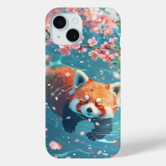 Funda Para iPhone 15 Cuidada pandra roja en el agua