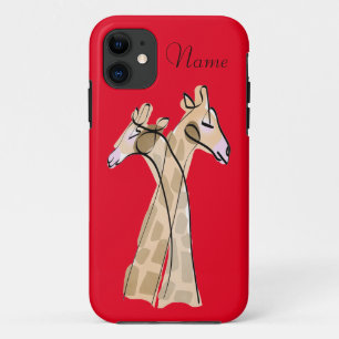Funda Para iPhone 11 Cuidada pareja de jirafa Thunder_Cove