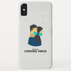 Funda Para iPhone XS Max Cuidado con el estuche del iphone de coronavirus