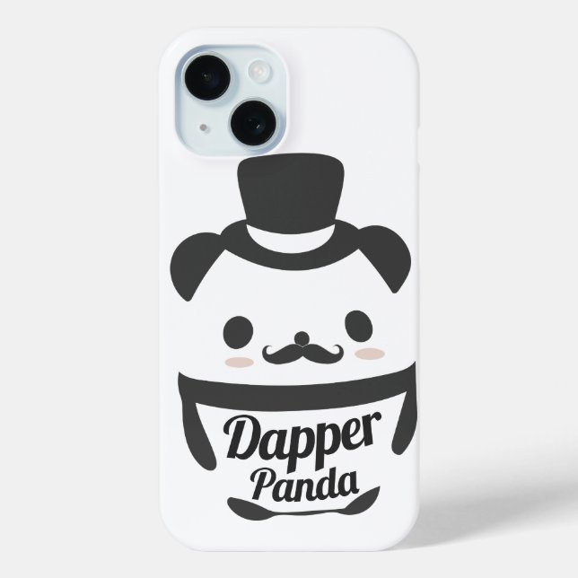 Funda De Case-Mate Para iPhone Cuidado Dapper Panda Con Sombrero Superior (Reverso )