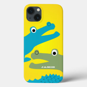 Funda Para iPhone 13 Cuidado y colorido agua y lagarto amarillo