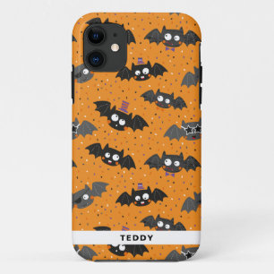 Funda Para iPhone 11 Cuidados murciélagos de Halloween con gafas de sol