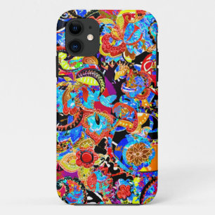 Funda Para iPhone 11 Cuidados patrones de flores artísticas