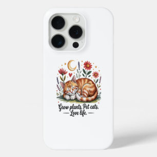 Funda Para iPhone 15 Pro Cultiva Plantas que las Mascotas Gatos Aman Vida L