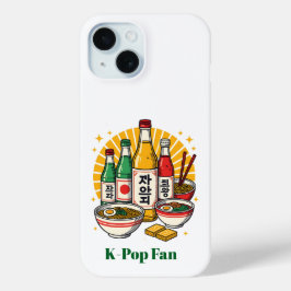 Funda Para iPhone 15 Cultura Pop Coreana Estampado en Pecho Mochila Imp