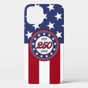 Funda Para iPhone 12 Cumpleaños 250 de América con bandera de EE. UU.