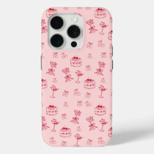 Funda Para iPhone 15 Pro Cumpleaños Cereza en la Cima