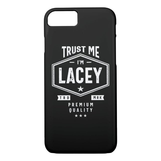 Funda De Case-Mate Para iPhone Cumpleaños del nombre personalizado de Lacey (Reverso)