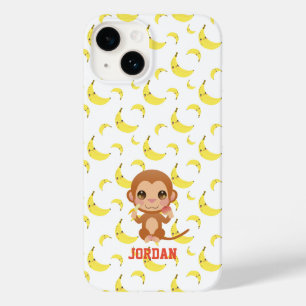 Funda Para iPhone 14 De Case-Mate Cumpleaños Feliz Mono Bebé Plátano