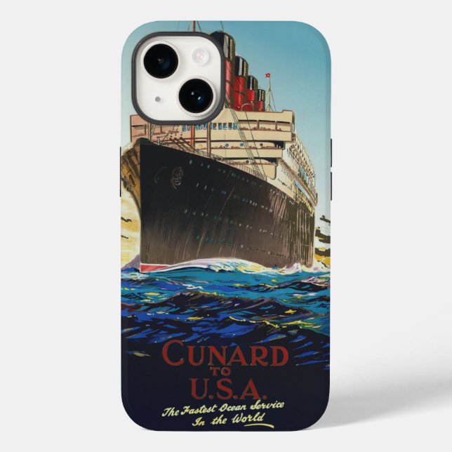 FUNDA DE Case-Mate PARA iPhone CUNARD OCEAN LINER AQUITANIA (Reverso )