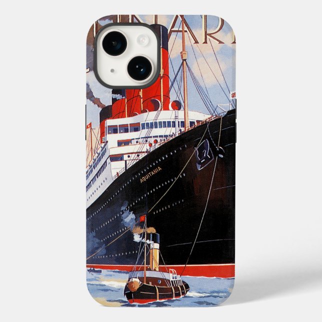 FUNDA DE Case-Mate PARA iPhone CUNARD OCEAN LINER AQUITANIA (Reverso )