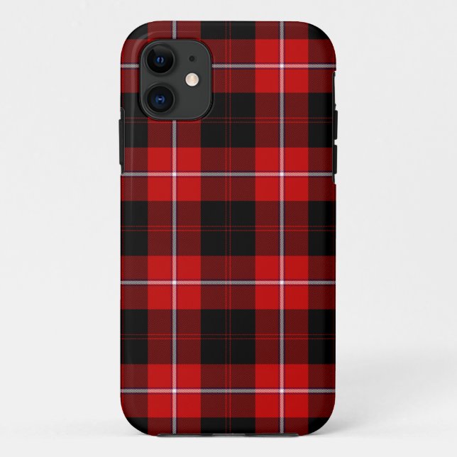 Funda De Case-Mate Para iPhone Cunningham Tartan Red Black Plaid (Reverso)