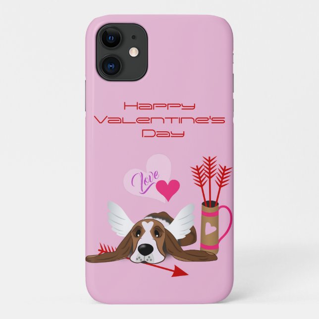 Funda De Case-Mate Para iPhone Cupid Basset Hound Ge (Reverso)