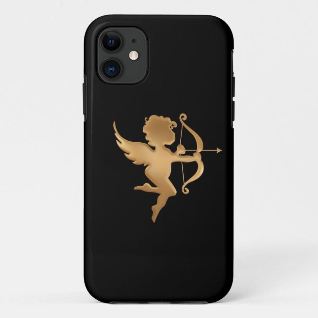 Funda De Case-Mate Para iPhone Cupido dorado (Reverso)
