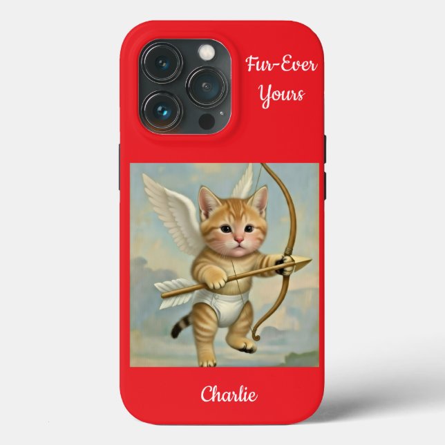 Funda De Case-Mate Para iPhone Cúprido gatito lindo divertido (Reverso )