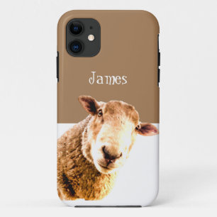 Funda Para iPhone 11 Curiosa granja de ovejas con arte de Novedad anima