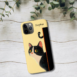 Funda Para iPhone 11 Pro Curious Cat and Sneaky Worm