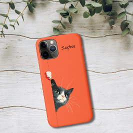 Funda Para iPhone 11 Pro Curious Cat Peeking