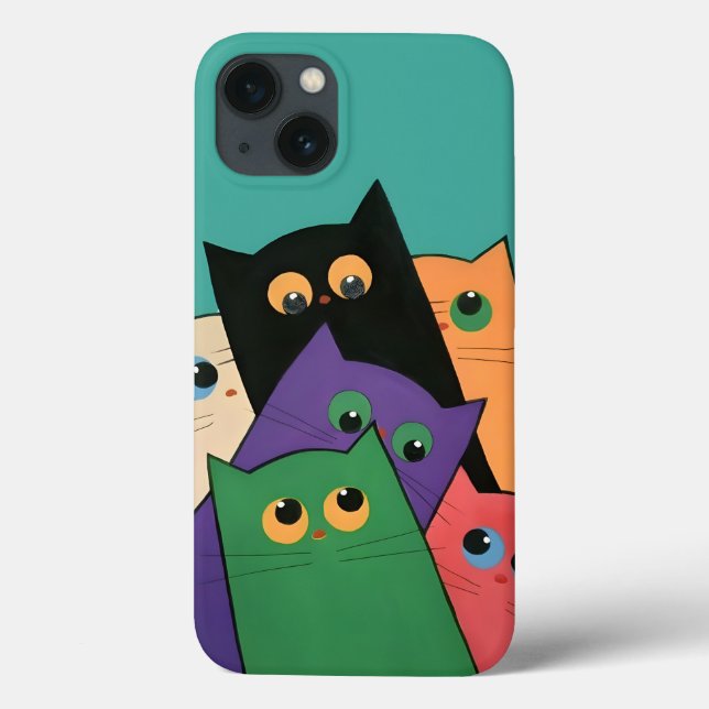 Funda De Case-Mate Para iPhone Curious Cats (Reverso)