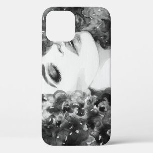 Funda Para iPhone 12 Curly Grace: belleza de acuarela de moda