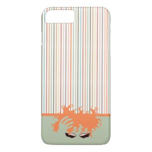 Funda Para iPhone 8 Plus/7 Plus Curly Natural, Verde azulada Sombra ocular y raya