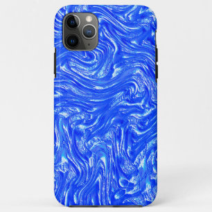 Funda Para iPhone 11 Pro Max Curva a rastros de grano, textura azul transparent