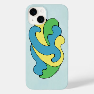 Funda Para iPhone 14 De Case-Mate Curvas de abrazo (amarillo, azul, verde)