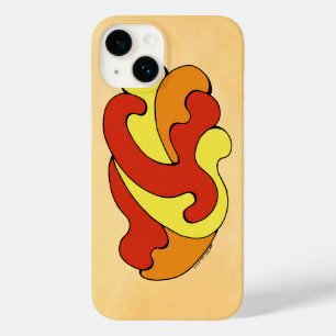Funda Para iPhone 14 De Case-Mate Curvas de abrazo (amarillo, rojo, Naranja)